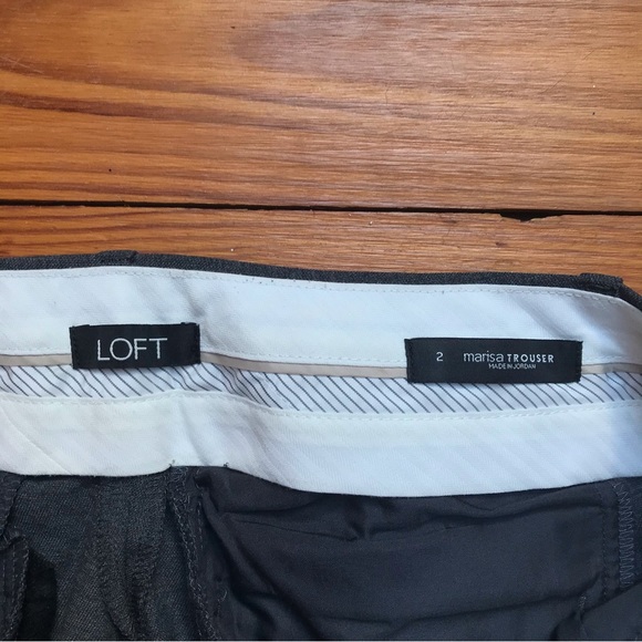 Loft Marisa Trouser Grey Flare Work Pants, EUC, 2 - Picture 3 of 13